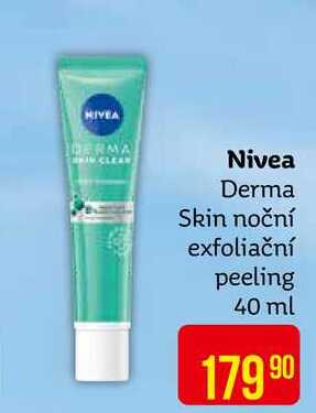 Nivea Derma Skin noční exfoliační peeling 40 ml 