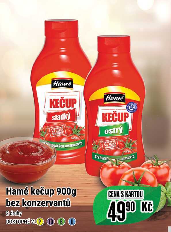 Hamé kečup 900g bez konzervantů 