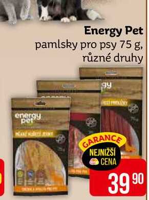 Energy Pet pamlsky pro psy 75 g, různé druhy 