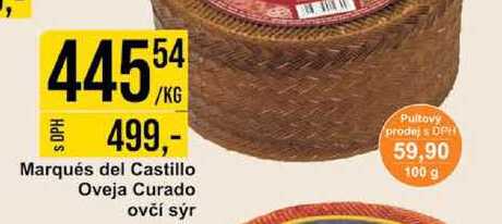 Marqués del Castillo Oveja Curado ovčí sýr 1kg 
