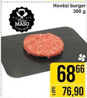 Hovězí burger: 300 g 