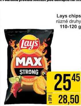 Lays chips různé druhy 110-120 g 