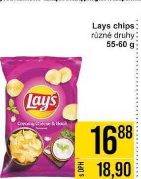 Lays chips různé druhy 55-60 g