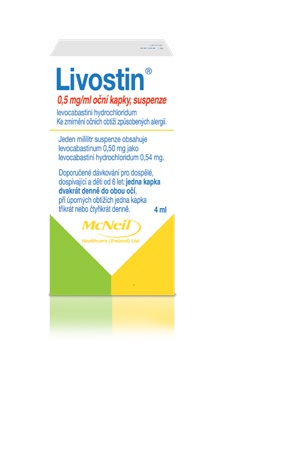 LIVOSTIN® 0,5 mg/ml oční kapky, suspenze 4 ml