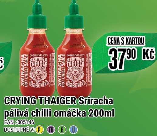 CRYING THAIGER Sriracha pálivá chilli omáčka 200ml 
