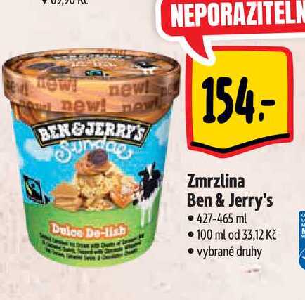   Zmrzlina Ben & Jerry's  427-465 ml  