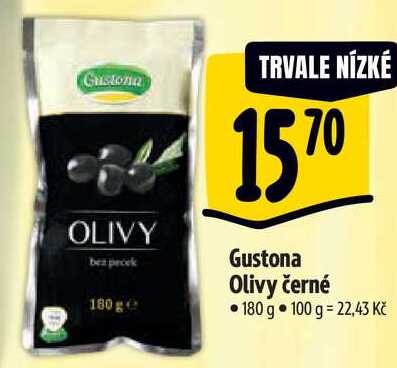 Gustona Olivy černé, 180 g