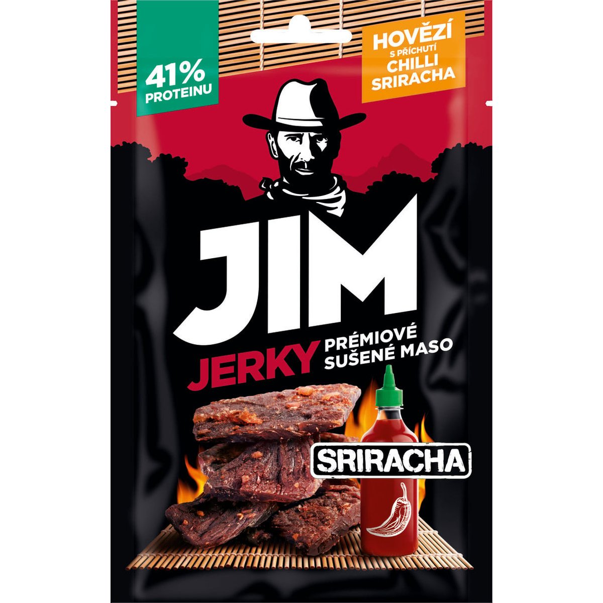 Jim Jerky hovězí chilli Sriracha