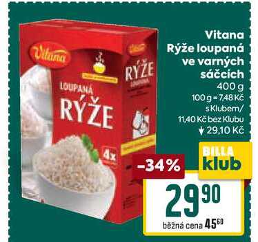 Vitana Rýže loupaná ve varných sáčcích 400 g 
