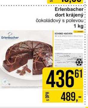 Erlenbacher dort krájený čokoládový s polevou 1 kg