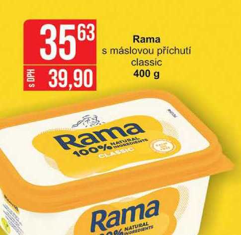 Rama s máslovou příchutí classic 400 g