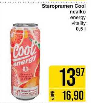 Staropramen Cool nealko energy vitality 0,5l