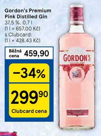 Gordon's Premium Pink Distilled Gin 37.5%, 0.7 l