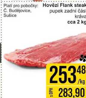 Hovězí Flank steak pupek zadní část kráva cca 2 kg 