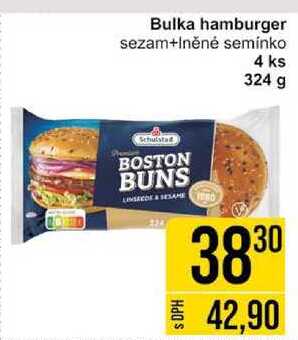 Bulka hamburger sezam+lněné semínko 4 ks 324 g 
