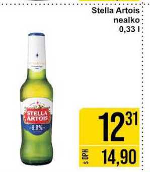 Stella Artois nealko; 0,33l