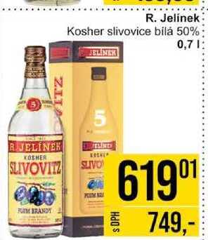 R. Jelínek Kosher slivovice bilȧ 50% 0,7l 