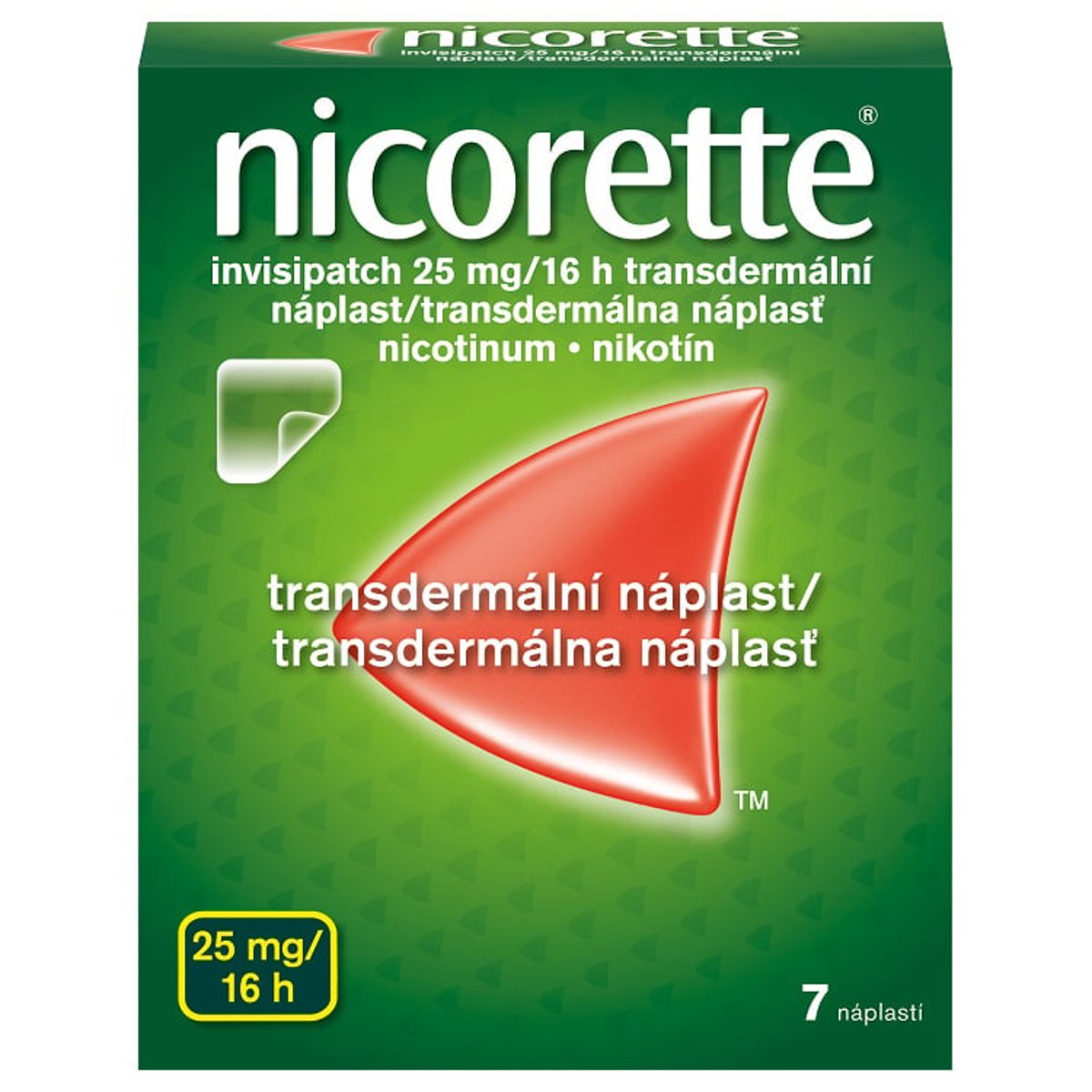 NICORETTE INVISIPATCH 25MG/16H Transdermální náplast 7