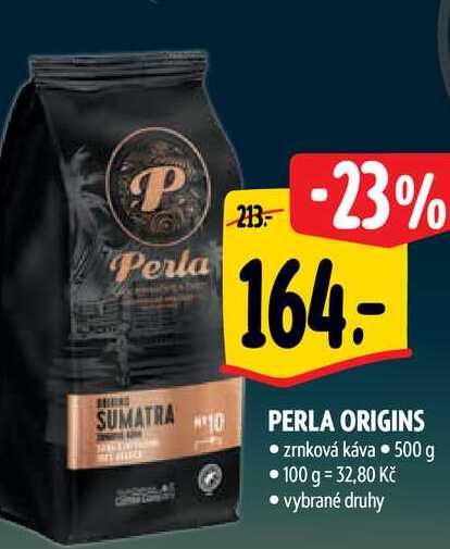   PERLA ORIGINS • zrnková káva  500 g 