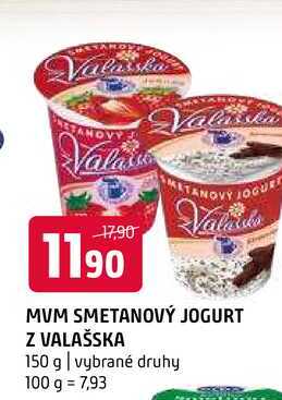 MVM Smetanový jogurt z Valašska 150g, vybrané druhy