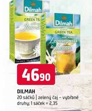 Dilmah 20 sáčků zelený čaj vybrané druhy