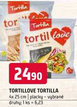 Tortillove tortilla 4x 25 cm placky vybrané druhy