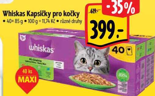 Whiskas Kapsičky pro kočky, 40x 85 g 