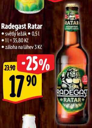 Radegast Ratar, 0,5 l