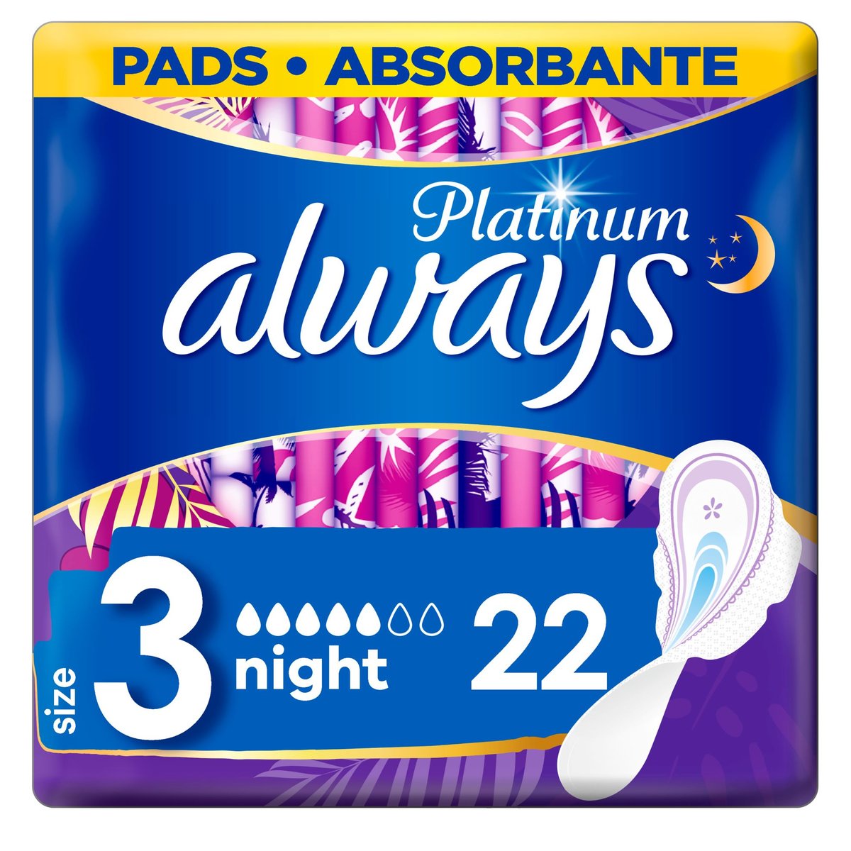 Always Platinum Night Hygienické vložky s křidélky