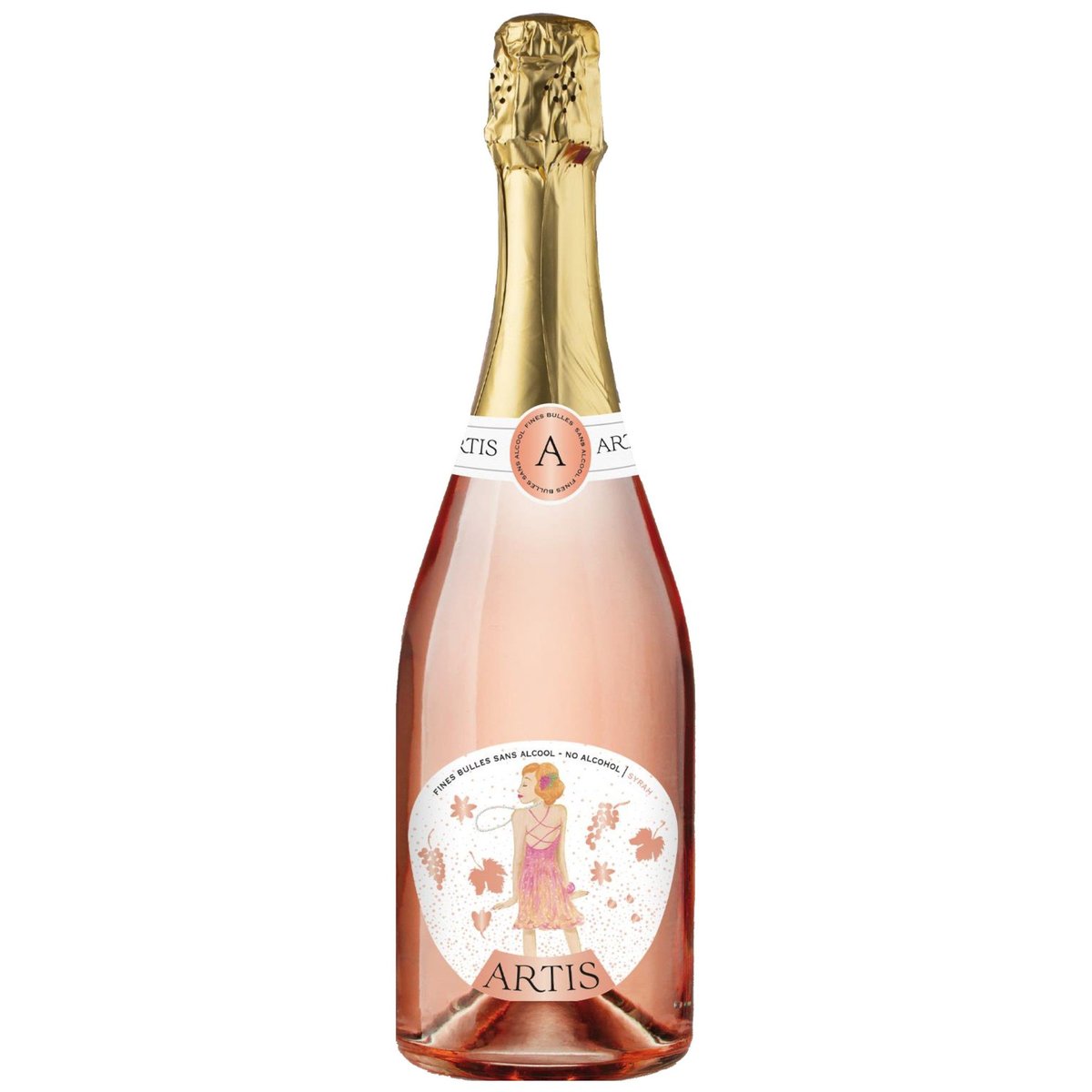 Artis Syrah rosé Fines Bulles dealkoholizované víno