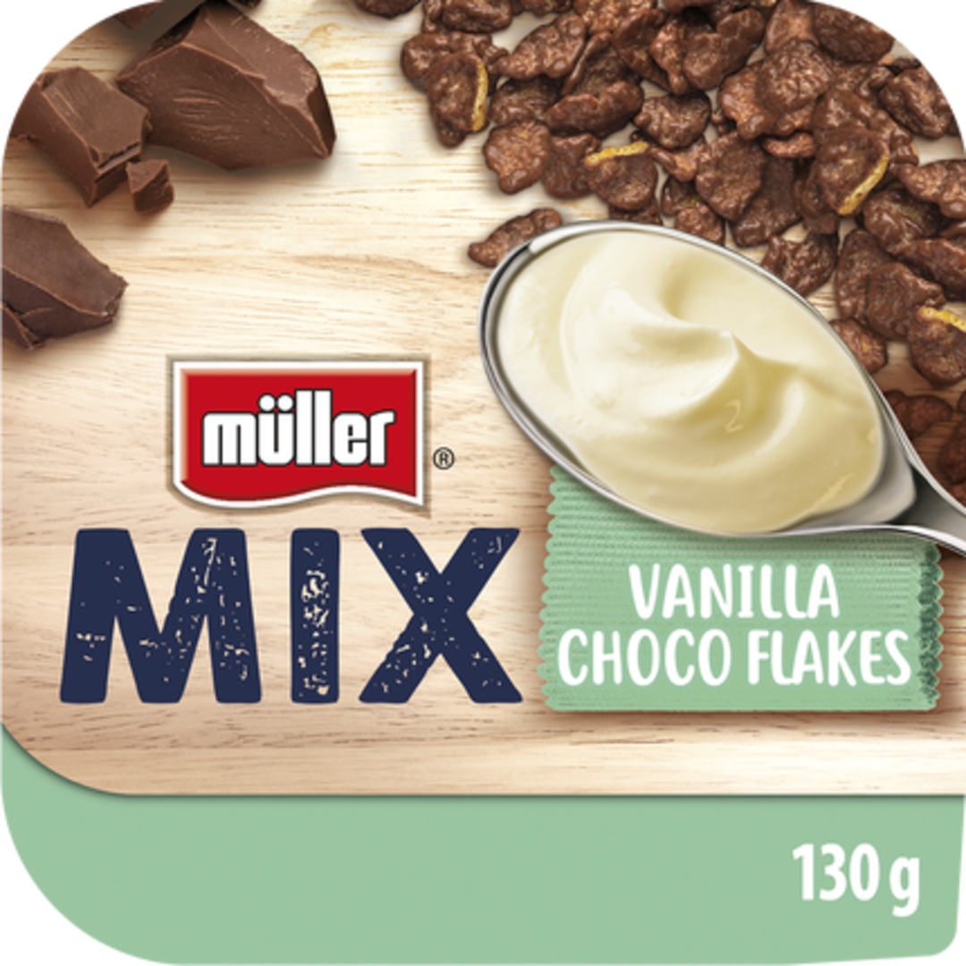 Müller MIX jogurt s čokoládovými vločkami (5,4%)