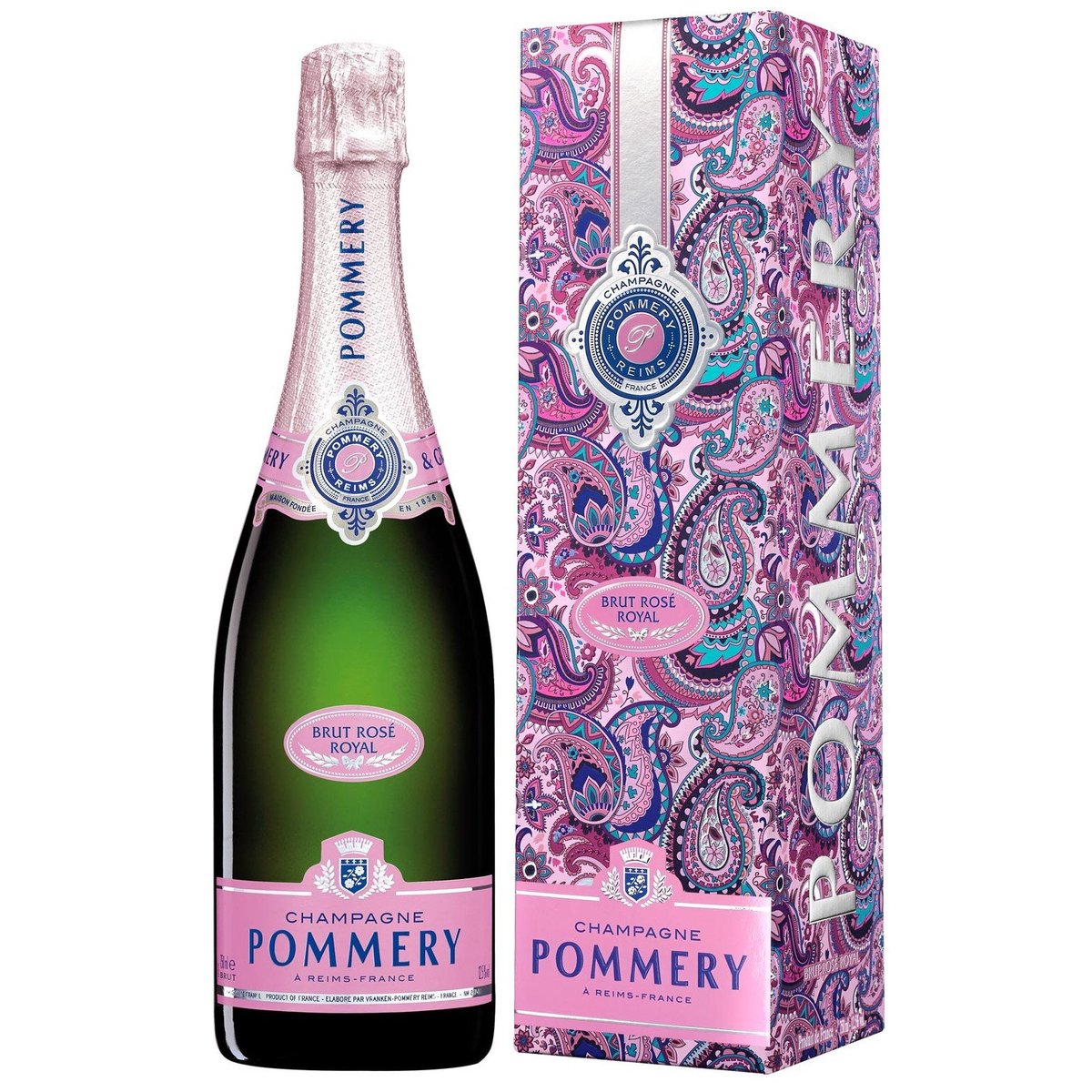 Champagne Pommery Brut Rosé Royal, dárkové balení, limitovaná edice