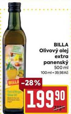 BILLA Olivový olej extra panenský, 500 ml