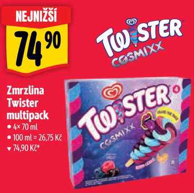 Zmrzlina Twister multipack, 4x 70 ml 