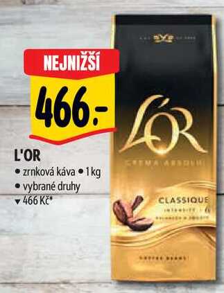L'OR zrnková káva, 1 kg
