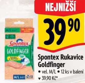 Spontex Rukavice Goldfinger, 12 ks