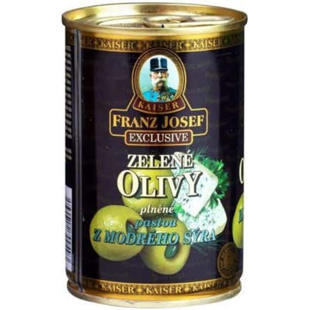 Franz Josef Kaiser Zelené olivy ve slaném nálevu plněné sýrovou pastou