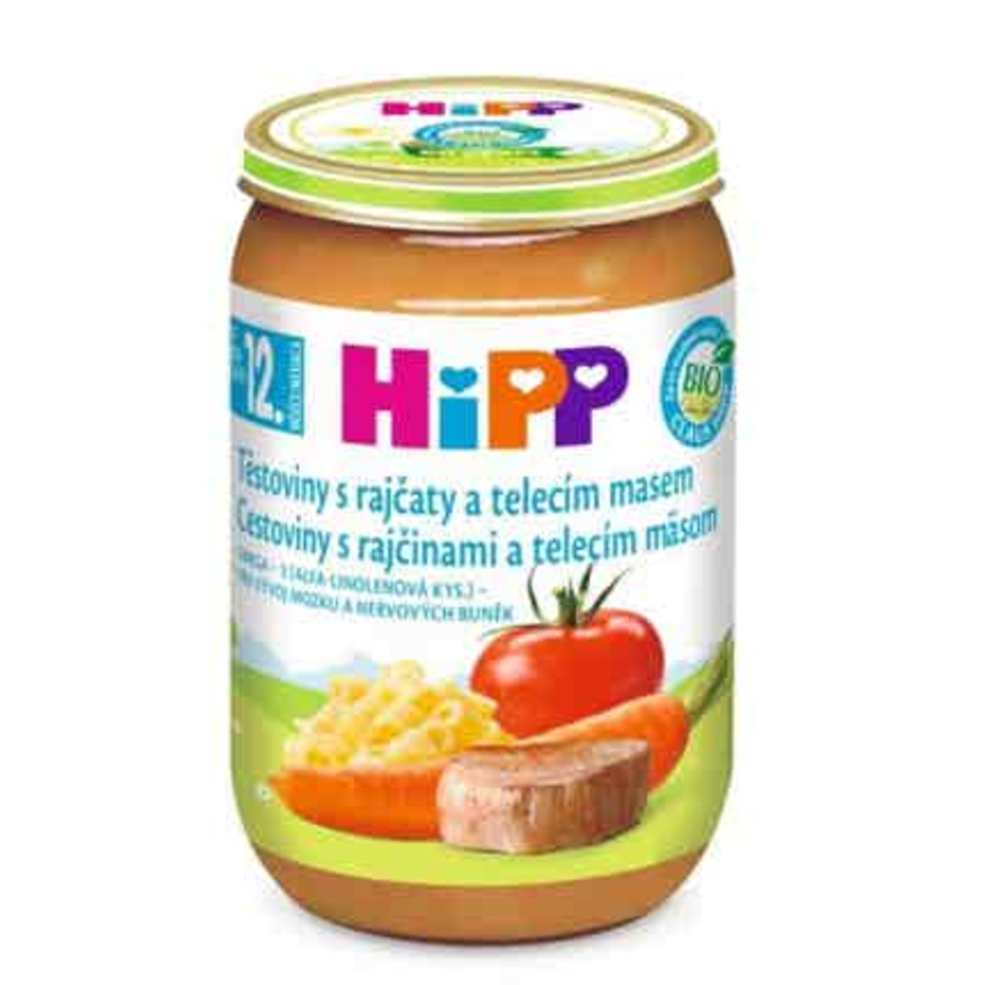 HiPP BIO těstoviny s rajčaty a telecím masem