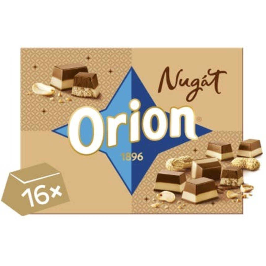 ORION Nugát pralinky z arašídového nugátu a mléčné čokolády