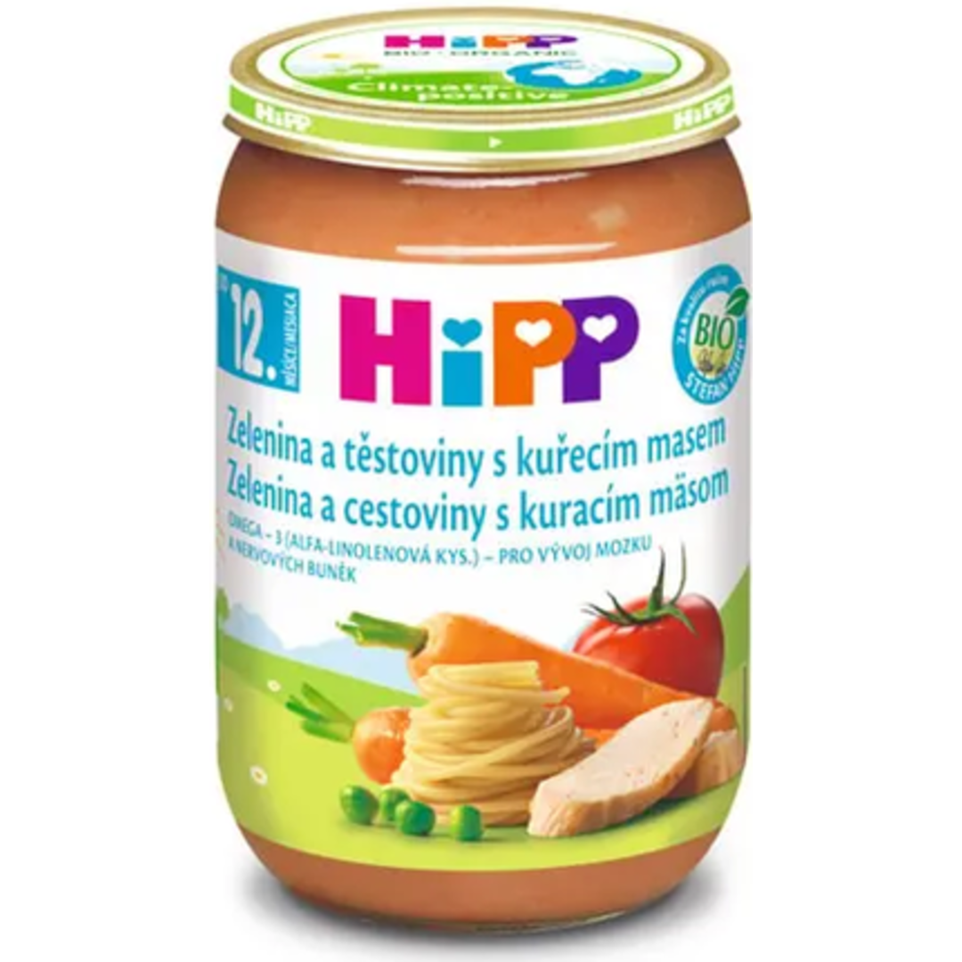 HiPP BIO Zelenina a těstoviny s kuřecím masem