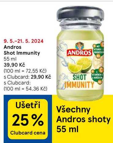 Andros Shot Immunity, 55 ml 