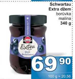Schwartau Extra džem borůvka malina 340 g