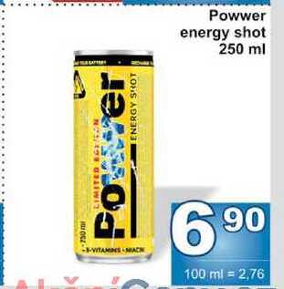 Powwer energy shot 250 ml 