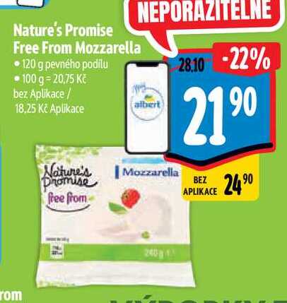  Nature's Promise Free From Mozzarella • 120 g  