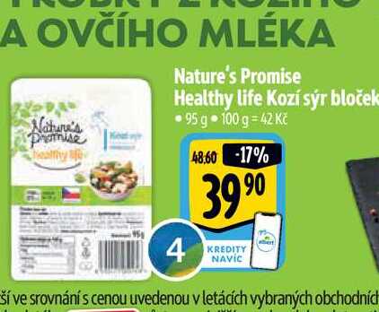   Nature's Promise Healthy life Kozí sýr bloček • 95 g 
