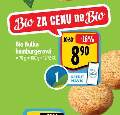 Bio Bulka hamburgerová •70 g 