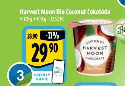 Harvest Moon Bio Coconut čokoláda 125 g 