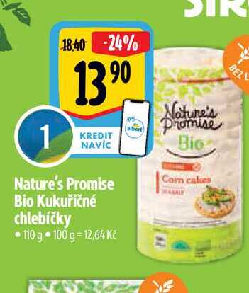  Nature's Promise Bio Kukuřičné chlebíčky 110 g  