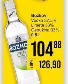 Božkov Vodka 37,5% Limeta 33% Ostružina 33% 0,5l