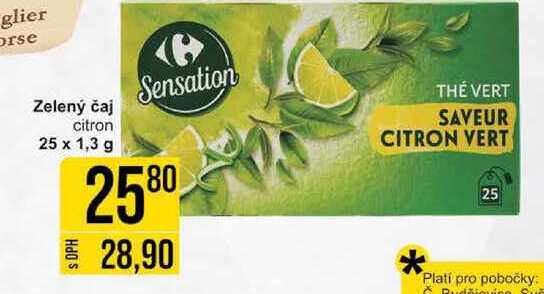 Zelený čaj Sensation citron 25 x 1,3 g 